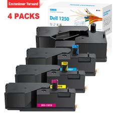 Set 4 XXL Toner für Dell 1250 1250C 1355 CNW CN 1350 CN C1760 NW C1765 NF NFW