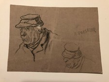  August Roeseler original Zeichnung (Studie), Fliegende Blätter, „Dackel-Maler“