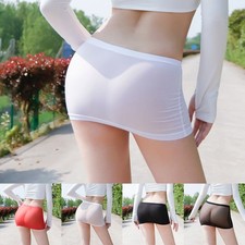 Transparenter Netz kurzer Rock