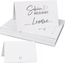 50st Hochzeit Tischkarten Herz