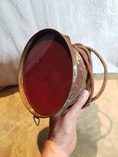 Antike,außergewöhnliche Lampe,alte Lampe mit rotem Glas,Handlampe