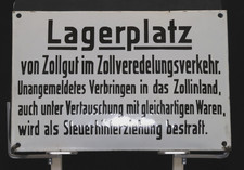 Altes emailschild lagerplatz - altes,