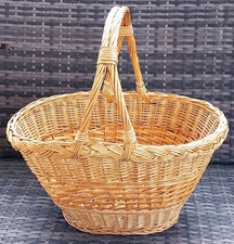 grosser Vintage Weidenkorb mit