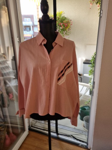Bluse oversize vokuhila nur - -,