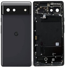 Original Google Pixel 6 Gehäuse Akkudeckel Backcover Stormy Black Akzeptabel
