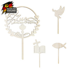 Kommunion Cake Topper Set Holz