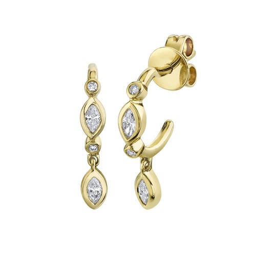 14k gelbgold marquise - gelbgold, diamant
