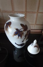 Deckelvase, Urne, Vase - HEINRICH PORZELLAN - echt Kobalt, Gold - ca. 30cm hoch