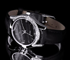 Excellanc Damen Quarz Armband Frauen Uhr Schwarz Grau Silber Farben Strass M67