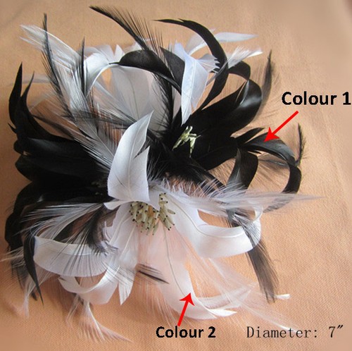 Eleganter federblumen hut - eleganter,