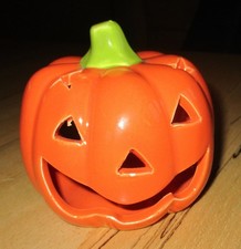 Windlicht Teelicht Teelichthalter Kürbis Halloween Dekoration gruselig