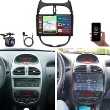 4+64GB Für PEUGEOT 206 206CC 206SW 2000-2008 Autoradio Carplay Android 15 KAM