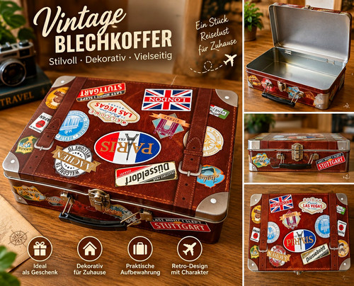 Vintage blechkoffer - blechkoffer, im