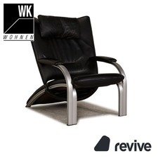 WK Wohnen Spot 698 Leder Sessel Schwarz Funktion Relaxfunktion