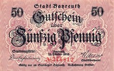 50 Pfennig - Bayreuth - Stadt - 22.10.1918