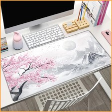 Mauspad Sakura Schneeberg Design Rutschfest Gaming Pad Gummiboden 80×30 cm Deko