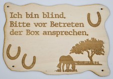 Stalltafel Boxenschild Pferd