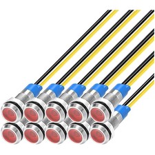 10 Stück 6mm 1/4" 230V/AC LED