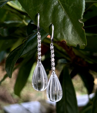 Ohrringe natürlicher Bergkristall Silber 925 