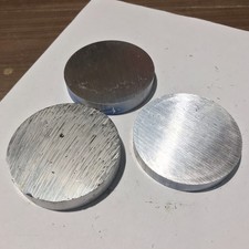 3x Reststücke Aluminium  Rund