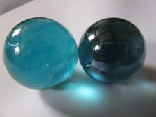 2 Murmeln Glas Glasmurmeln Alt