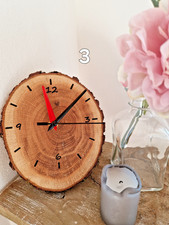 Wanduhr Baumscheibe Eiche