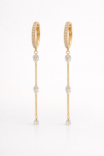 Moderne diamant ohrringe - diamant,
