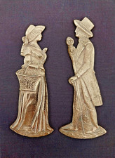 2 Messing WC Tür Schild