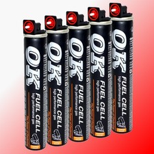 5 x OK-Gaskartuschen 165 mm (Fuel Cell, Brennstoffzelle) Gas Nagler (rot/pink)