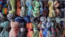 Wollreste Restwolle Sockenwolle 4-fach für bunte Socken ca. 100g