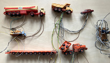 Spur H0, Fa. Wiking und andere, Konvolut PKW's, LKW's mit Beleuchtung