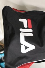 Fila Rucksack Schwarz Rot Mesh Logo Sport Gym Bag Turnbeutel TOP