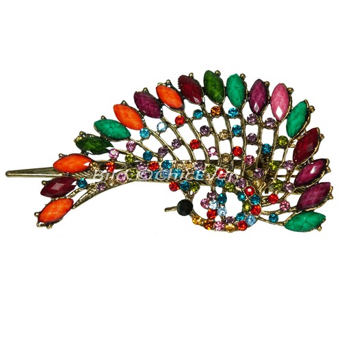 Haarspange metall strass - metall,