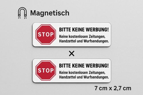 Magnetschild bitte keine - 2x,