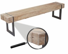 B-Ware Sitzbank MCW-A15, Esszimmerbank, Tanne Holz massiv, naturfarben 195cm