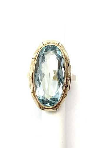 Aquamarin ring 585 gelbgold - ring,