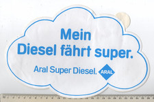 alter großer Aufkleber : ARAL Super Diesel - Mein Diesel fährt super