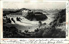 Rheinfall Schweiz Schaffhausen 1901 Panorama Louis Glaser Wasserfall Rhein Fluß