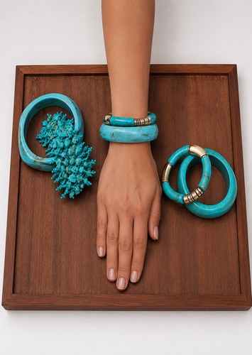 Armband set türkis elastisch - armband,