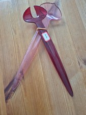 Tupperware Eleganzia Salatbesteck, rot/transparent, 2-teilig, 