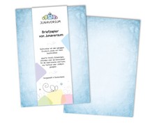 Briefpapier blau Briefbogen Motivpapier für Einladungen Hochzeit Geburtstag
