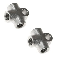 2x Quickbrake Bremse Bremsleitung Bremsverteiler T Stück für VW Bus T2 T3 M10x1