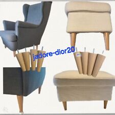 IKEA Strandmon Füße BEINE GESTELL  404.638.71 / 804.634.74 Neu Buche Massiv Holz