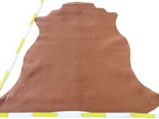 Lederhaut ZIEGE NATUR BRAUN VINTAGE 65x60 1,2mm echt Oberleder Blankleder Fell