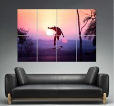 Skateboard Tricks Sonnenuntergang Wandbild Poster Format A0