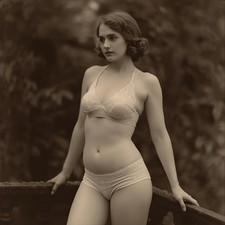 Dame Frau Model Vintage Retro