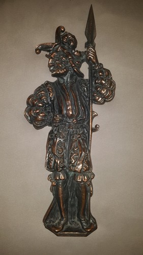 Metallrelief ritter bronziert - ritter,