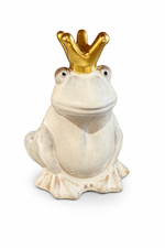 Froschkönig Keramik creme mit