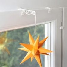 Sternhalter mit Kabelführung, Fensterhalterung für Fensterbilder