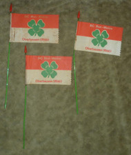 Rot-Weiss Oberhausen RWO  2 x kleine Fahne Fähnchen 70er Jahre Kirmes Kirchweih